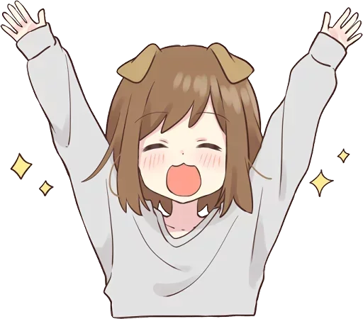 🙌 Стикер «dog girl» для Telegram