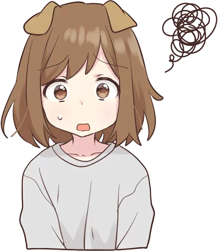 😳 Стикер «dog girl» для Telegram