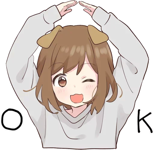 👌 Стикер «dog girl» для Telegram