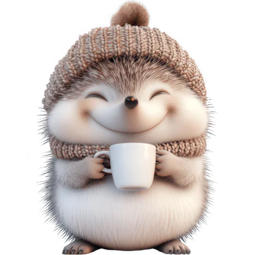 ☕️ Стикер «Милый еж» для Telegram