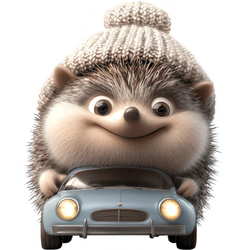 🚙 Стикер «Милый еж» для Telegram