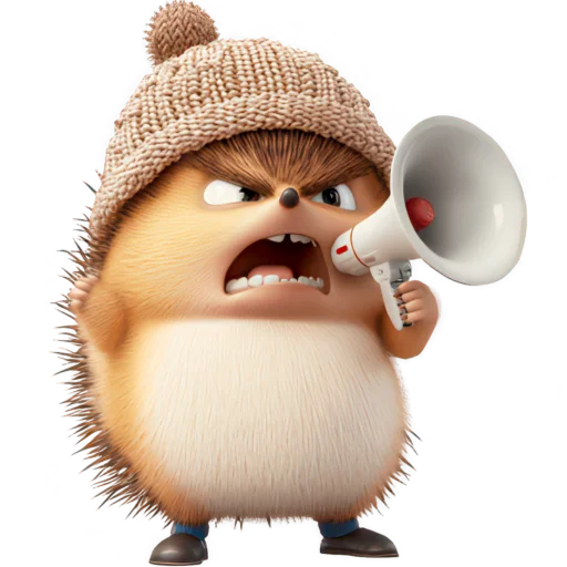 📢 Стикер «Милый еж» для Telegram