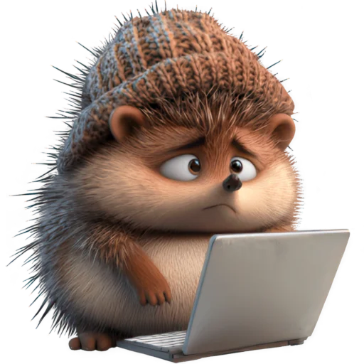 💻 Стикер «Милый еж» для Telegram