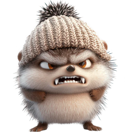 👹 Стикер «Милый еж» для Telegram