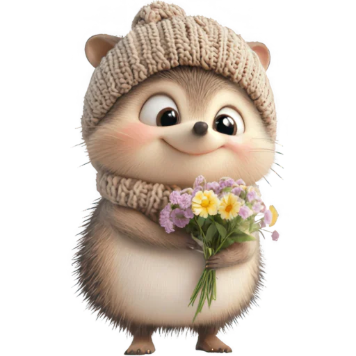 💐 Стикер «Милый еж» для Telegram