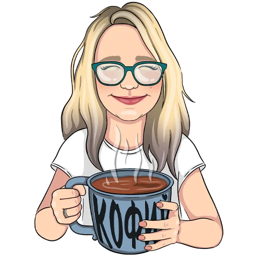 ☕️ Стикер «happytobemom» для Telegram