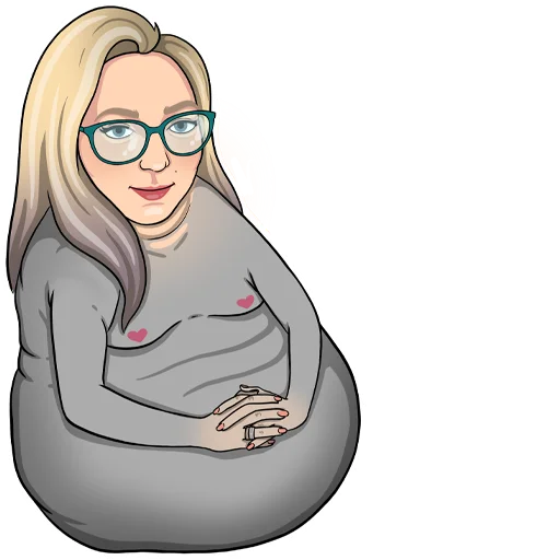 ⏳ Стикер «happytobemom» для Telegram