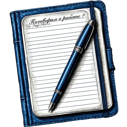 🖊️ Стикер «Поговорим о работе» для Telegram