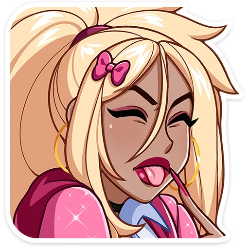 😛 Стикер «Эцуко» для Telegram