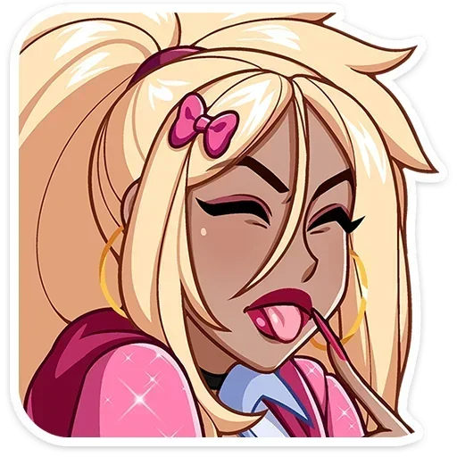 😛 Стикер «Эцуко без надписей» для Telegram