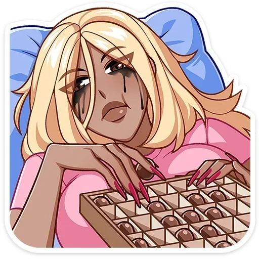 😢 Стикер «Эцуко без надписей» для Telegram