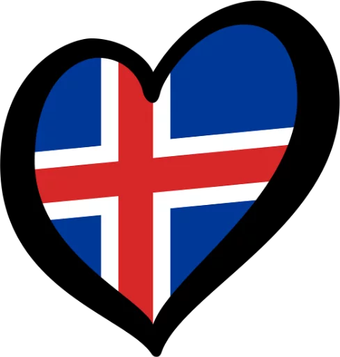 🇮🇸 Стикер «Eurovision Flags» для Telegram