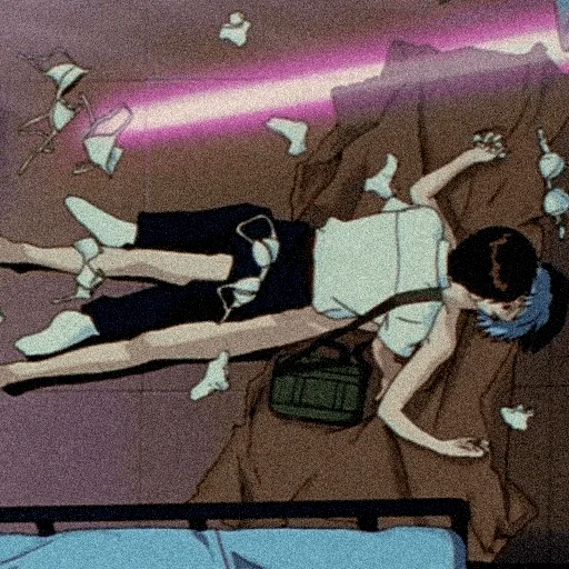 😬 Стикер «evangelion mood ~» для Telegram