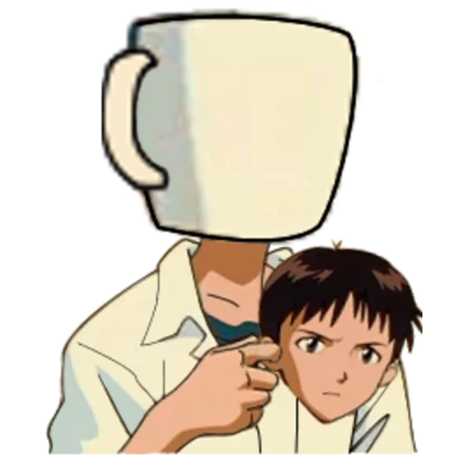 ☕ Стикер «Evangaylion and memes» для Telegram