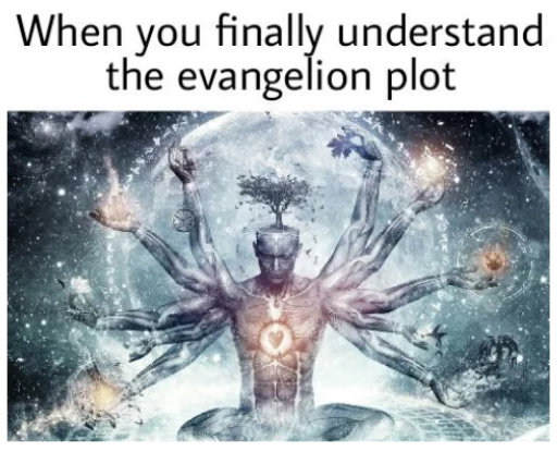 ⭐ Стикер «Evangaylion and memes» для Telegram
