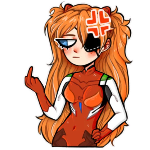 🖕 Стикер «Evangelion []» для Telegram