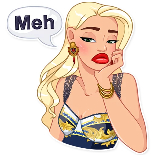 😒 Стикер «Eva Rich» для Telegram