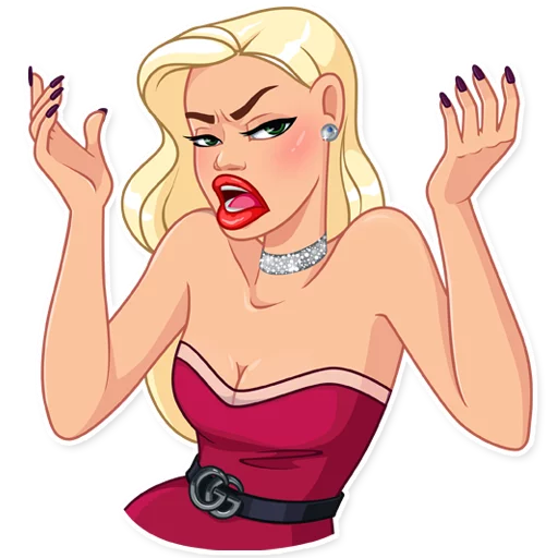 😡 Стикер «Eva Rich» для Telegram