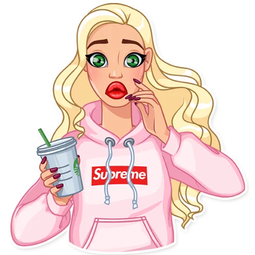 😨 Стикер «Eva Rich» для Telegram