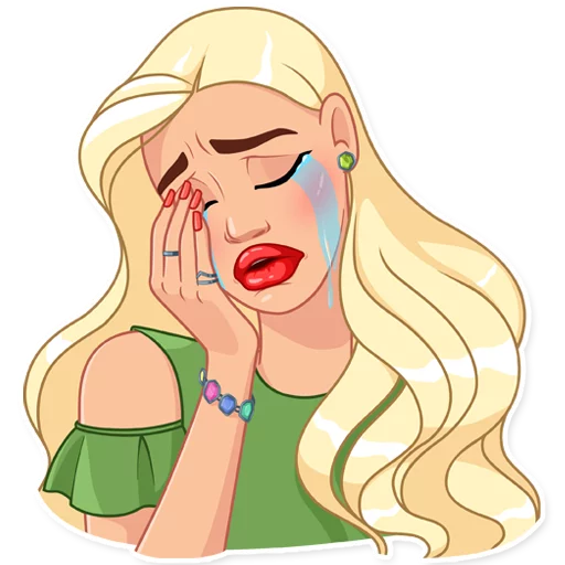 😭 Стикер «Eva Rich» для Telegram