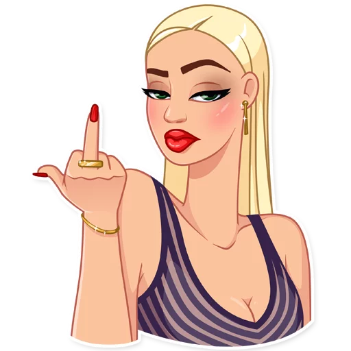 🖕 Стикер «Eva Rich» для Telegram