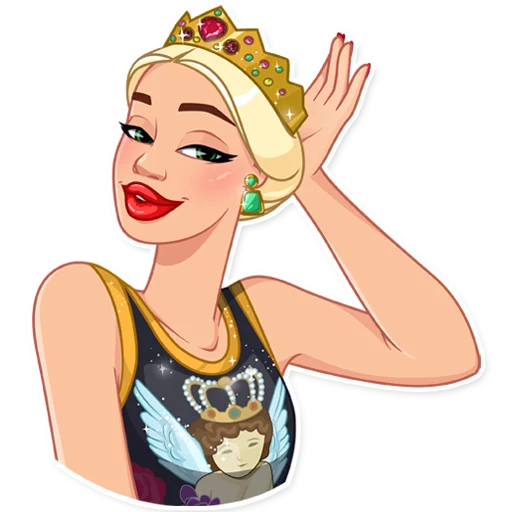 👸 Стикер «Eva Rich» для Telegram