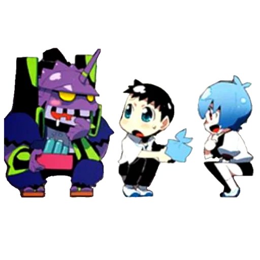 🔹 Стикер «Evangelion School +Chibi» для Telegram