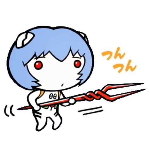 🔹 Стикер «Evangelion School +Chibi» для Telegram