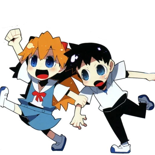 🔹 Стикер «Evangelion School +Chibi» для Telegram
