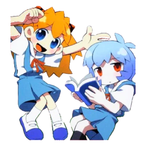 🔹 Стикер «Evangelion School +Chibi» для Telegram