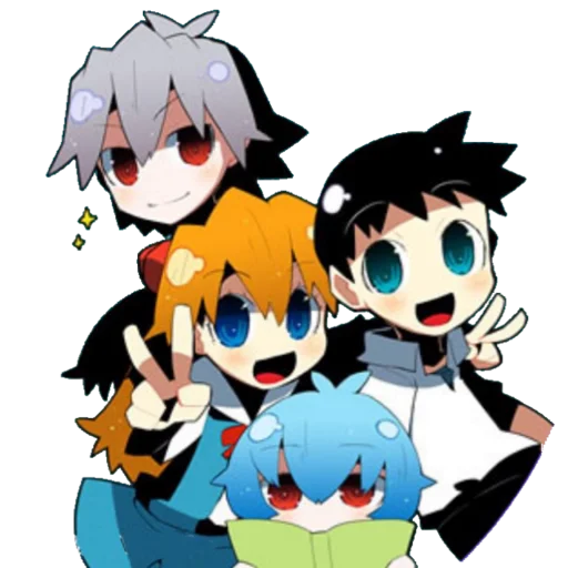 🔹 Стикер «Evangelion School +Chibi» для Telegram
