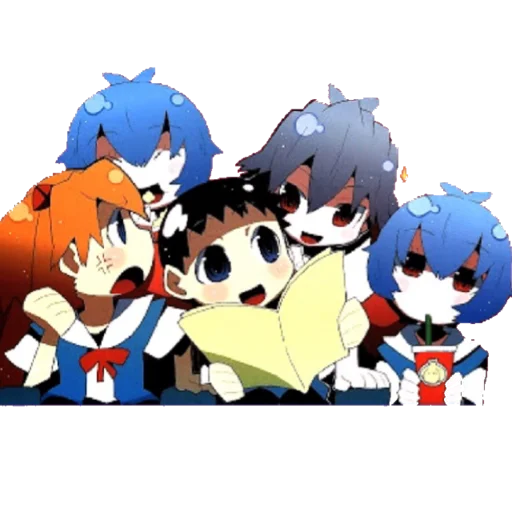 🔹 Стикер «Evangelion School +Chibi» для Telegram