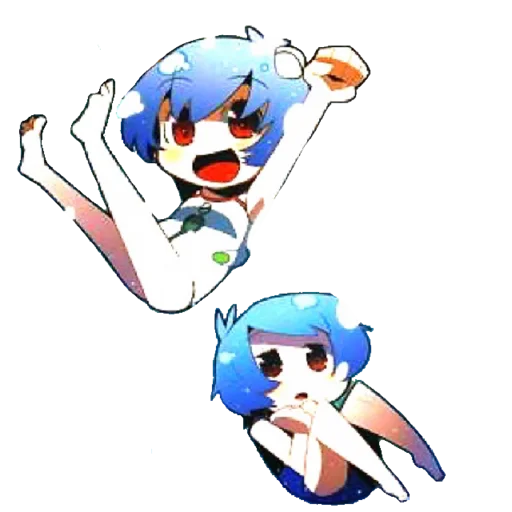 🔹 Стикер «Evangelion School +Chibi» для Telegram