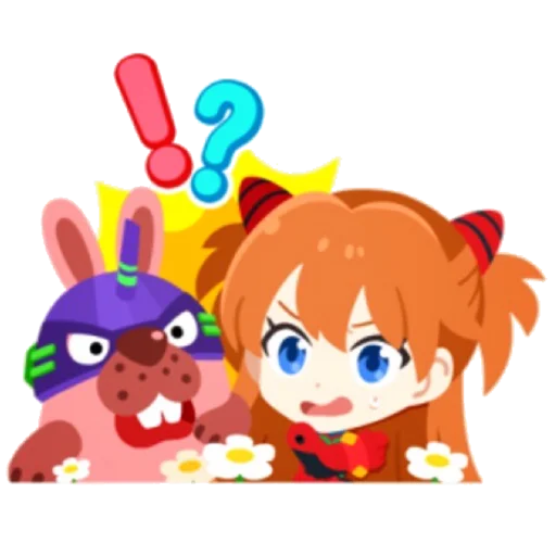 🔹 Стикер «Evangelion School +Chibi» для Telegram