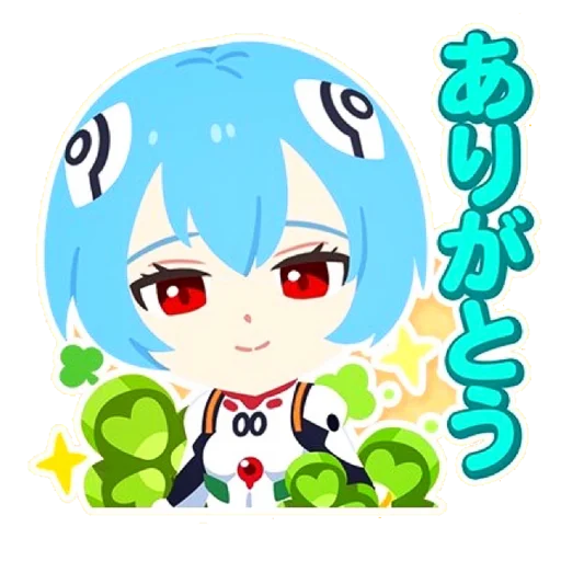 🔹 Стикер «Evangelion School +Chibi» для Telegram