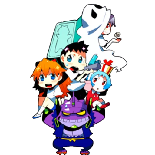🔹 Стикер «Evangelion School +Chibi» для Telegram