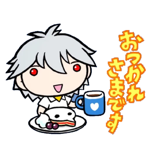 🔹 Стикер «Evangelion School +Chibi» для Telegram