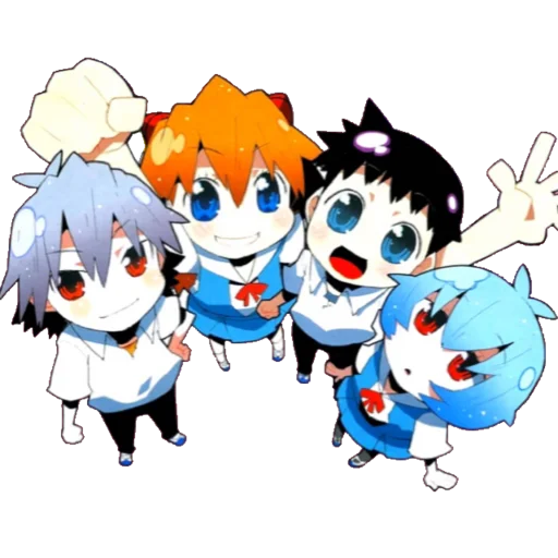 Стикерпак Evangelion School +Chibi для Telegram