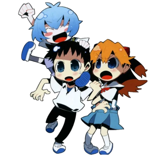 🔹 Стикер «Evangelion School +Chibi» для Telegram