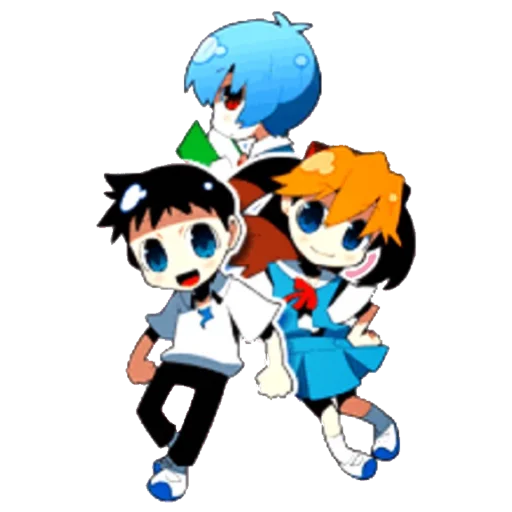 🔹 Стикер «Evangelion School +Chibi» для Telegram
