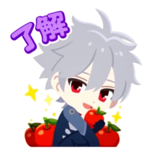 🔹 Стикер «Evangelion School +Chibi» для Telegram