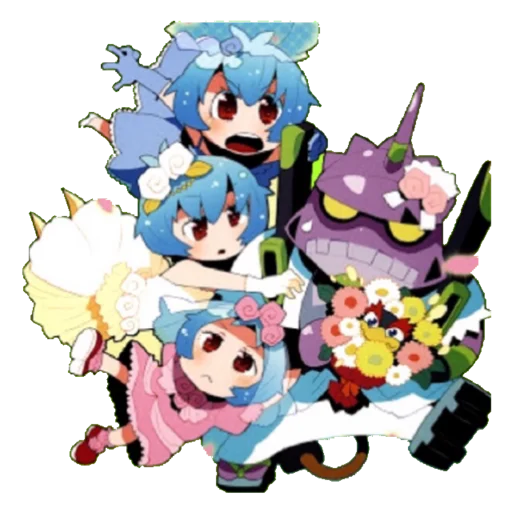 🔹 Стикер «Evangelion School +Chibi» для Telegram