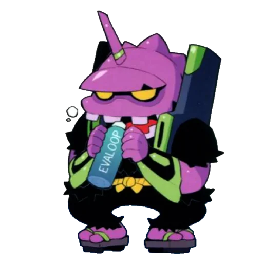 🔹 Стикер «Evangelion School +Chibi» для Telegram