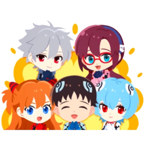 🔹 Стикер «Evangelion School +Chibi» для Telegram