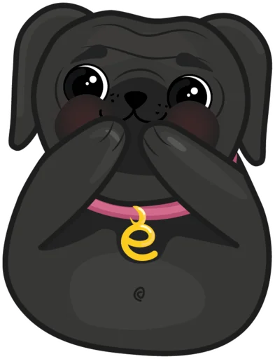 🙊 Стикер «Eva The Pug» для Telegram