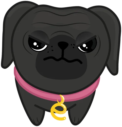😠 Стикер «Eva The Pug» для Telegram