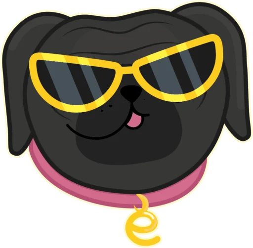 😎 Стикер «Eva The Pug» для Telegram