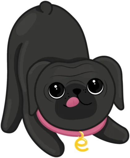 😛 Стикер «Eva The Pug» для Telegram