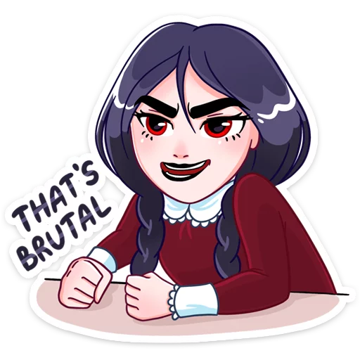 😈 Стикер «Эвелина» для Telegram