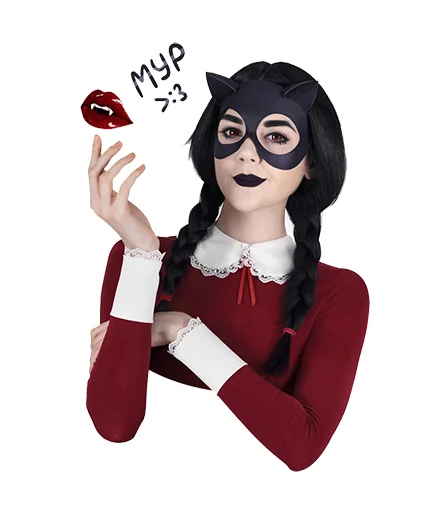😻 Стикер «Эвелина Косплей» для Telegram
